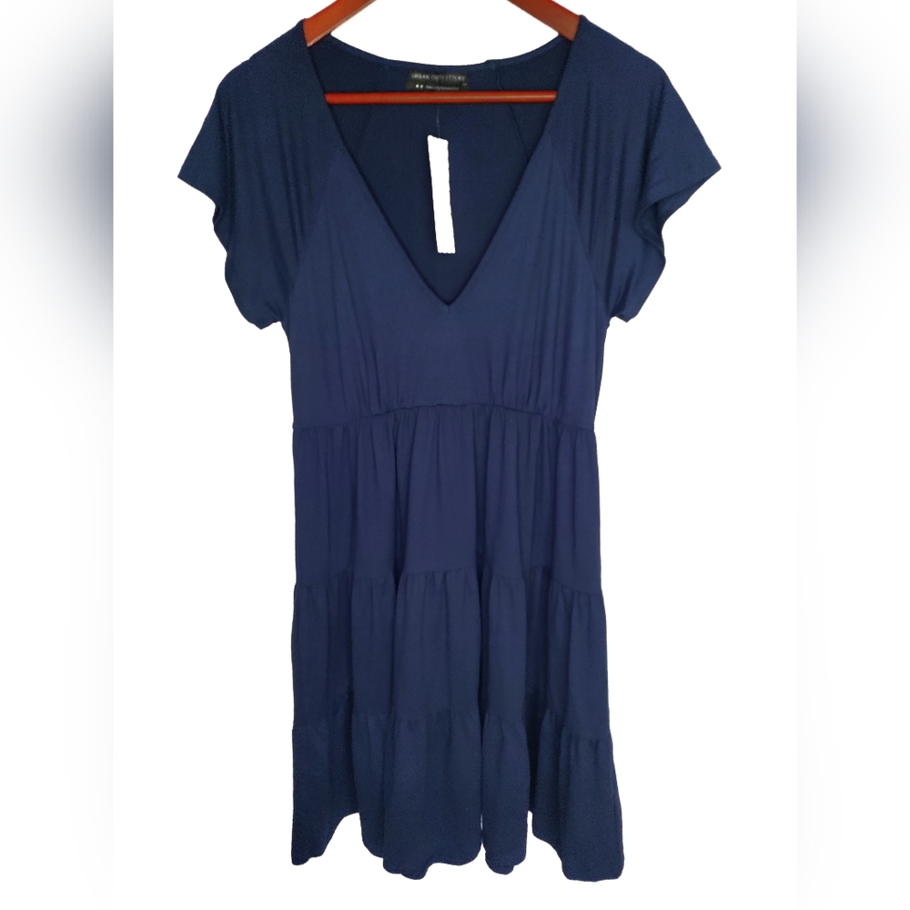 NWT Urban Outfitters Deep V Tier Dress M